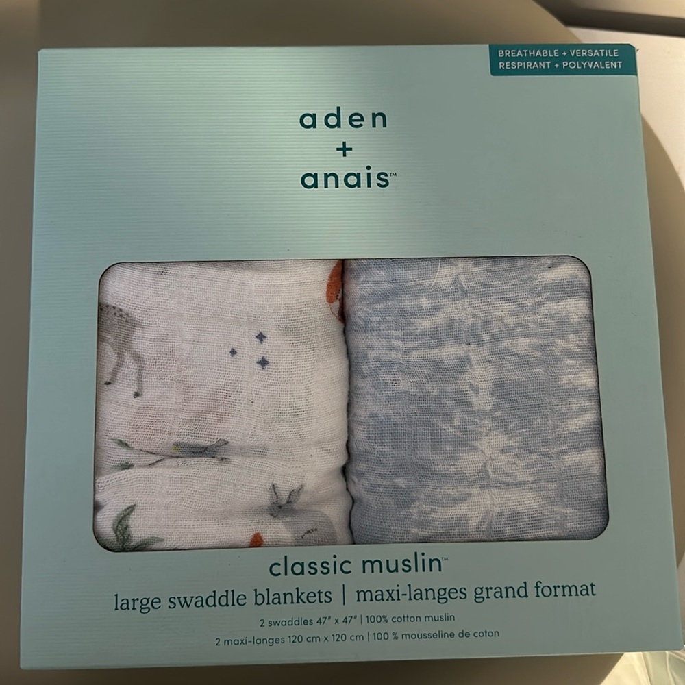 Aden + Anais 2 Pack Muslin Swaddles